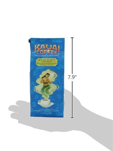Kauai Coffee Ground Coffee – Smooth, Rich, Medium Roast – Nutty Caramel and Tropical Coconut – Arabica Coffee, 10% Hawaiian with No Bitterness – Coconut Caramel Crunch, 1 Pack of 10oz