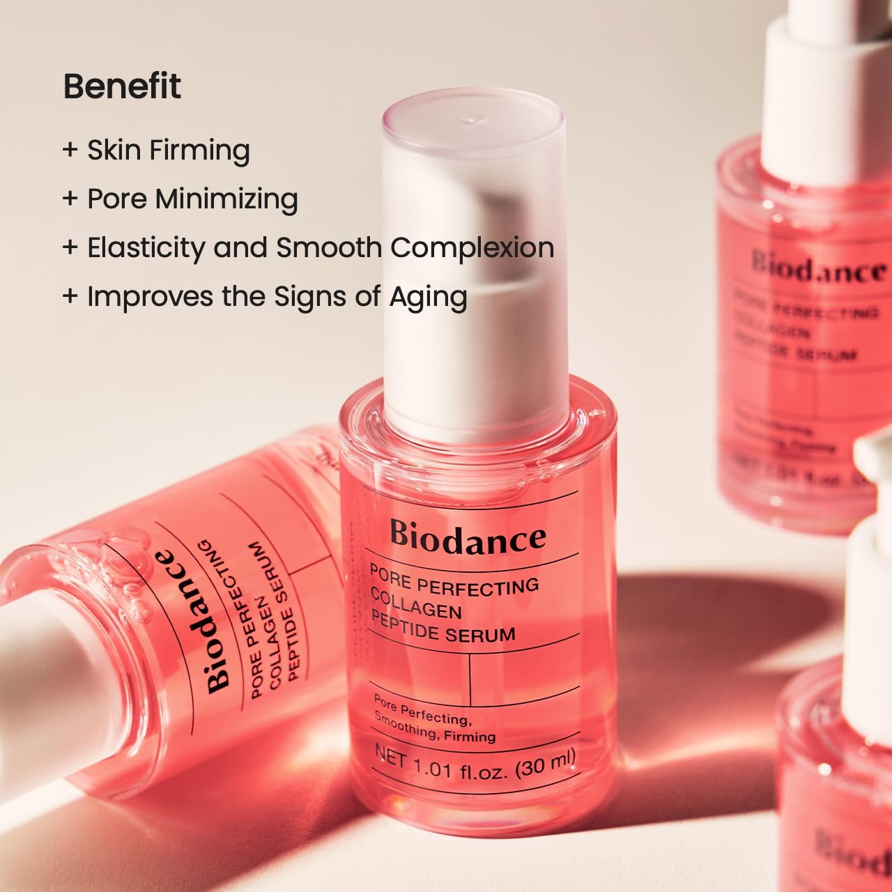 BIODANCE Pore Perfecting Collagen Peptide Serum, Skin Firming & Radiance, Plumping, Pore Care, Makeup Prep Serum for All Skin Types, Korean Skin Care, Valentines Day Gifts for Her | 1.01 fl.oz x 1 ea