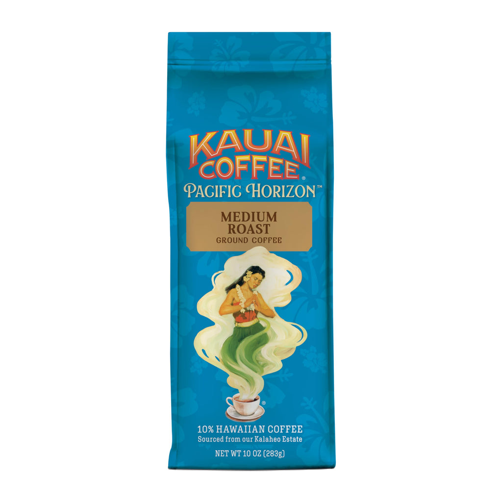 Kauai Coffee Ground Coffee – Smooth, Rich, Medium Roast – Nutty Caramel and Tropical Coconut – Arabica Coffee, 10% Hawaiian with No Bitterness – Coconut Caramel Crunch, 1 Pack of 10oz