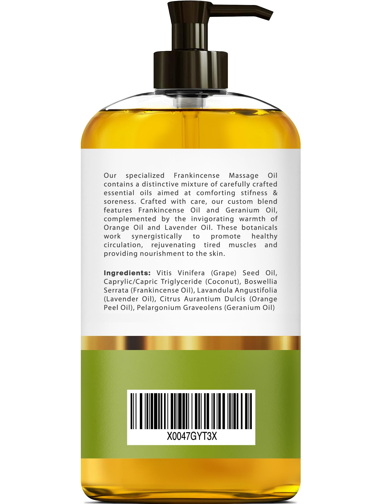 Arnica Sore Muscle Massage Oil – 100% Pure & Natural - Massage Therapy for Muscles & Joints – Body Oil Infused with Arnica Extract, Lavender, Peppermint & Chamomile Oils – 8 FL OZ