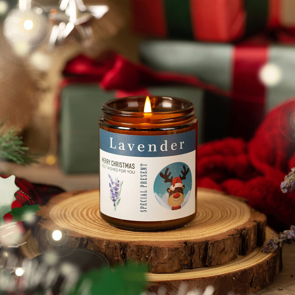6 Pack Candles for Home Scented Aromatherapy Candle Gift Set for Women Soy Wax Long Lasting Amber Jar Candles Gift for Birthday Mother's Thanksgiving Day Present