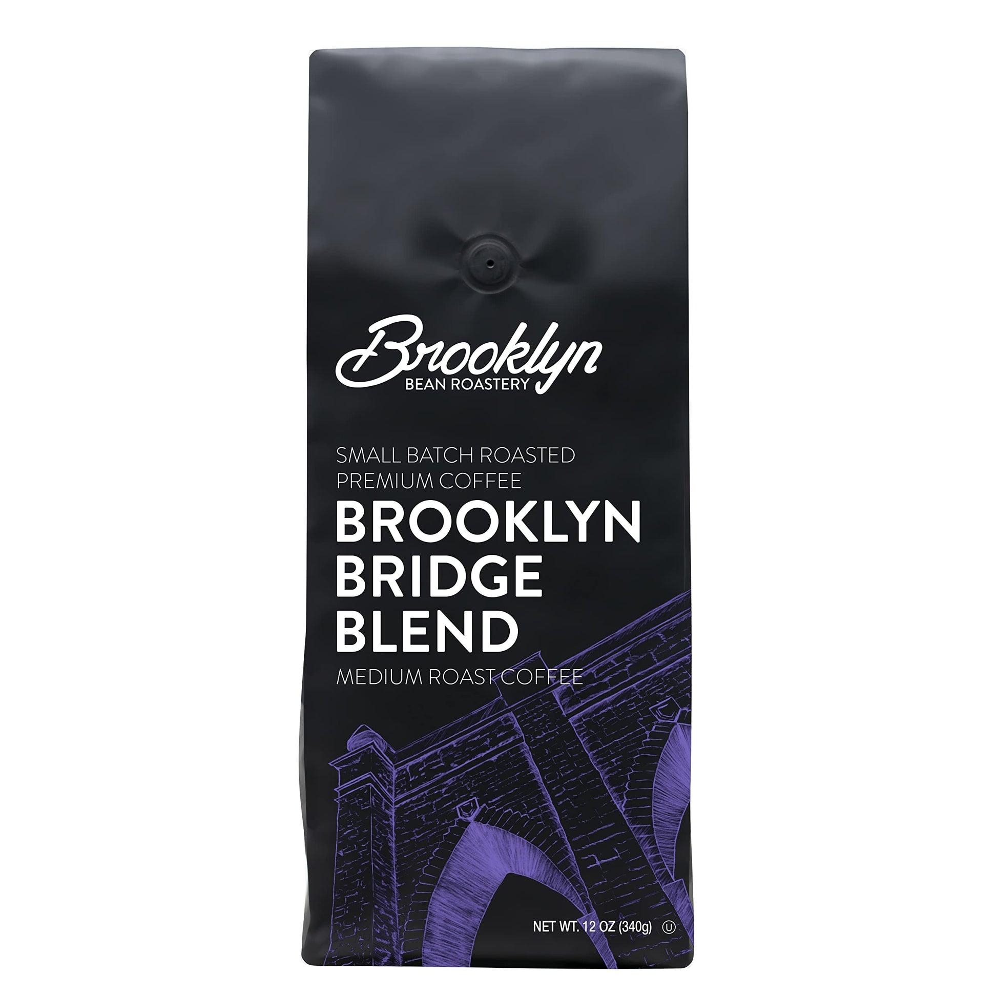 Brooklyn Beans Maple Sleigh 100% Arabica Craft Roasted Ground Coffee, Premium Maple Flavored Roast, 12 Oz Bag