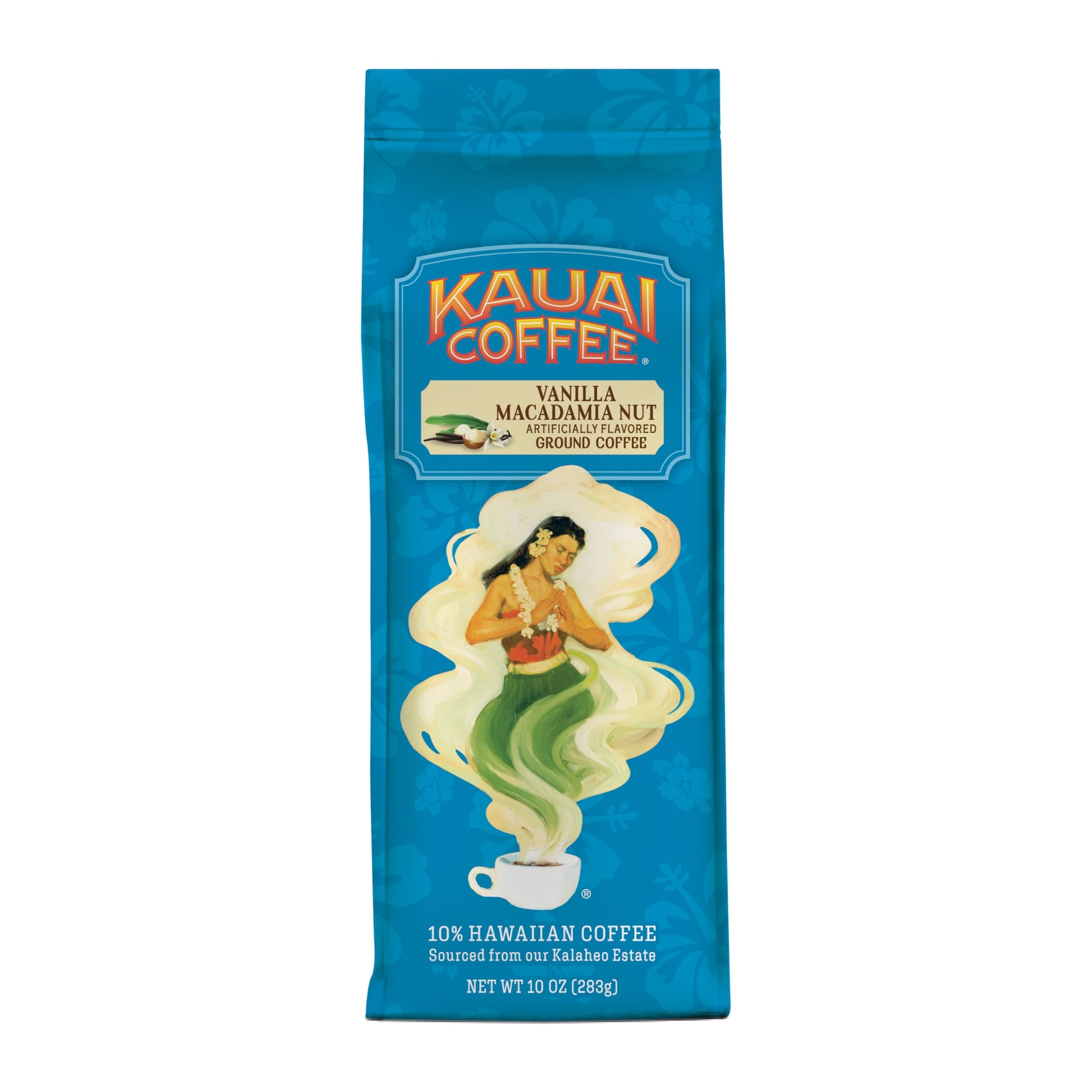 Kauai Coffee Ground Coffee – Smooth, Rich, Medium Roast – Nutty Caramel and Tropical Coconut – Arabica Coffee, 10% Hawaiian with No Bitterness – Coconut Caramel Crunch, 1 Pack of 10oz