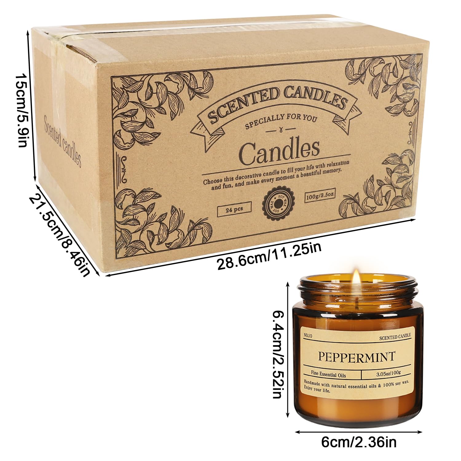 12Pack Scented Candle Set - Aromatherapy Candle Gift Set – Long Lasting Jar Candles for Men| Women, Ideal for Birthdays, Mother's Day Thanksgiving Gifts