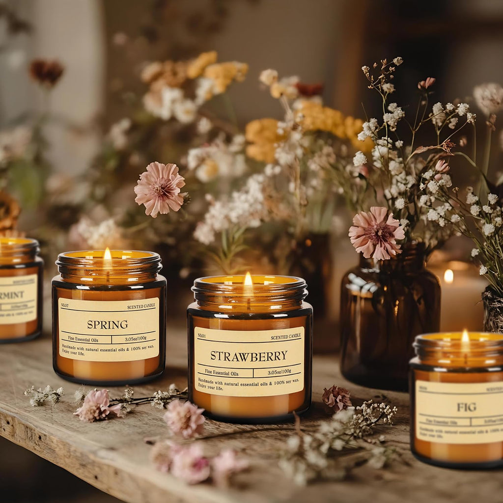 12Pack Scented Candle Set - Aromatherapy Candle Gift Set – Long Lasting Jar Candles for Men| Women, Ideal for Birthdays, Mother's Day Thanksgiving Gifts