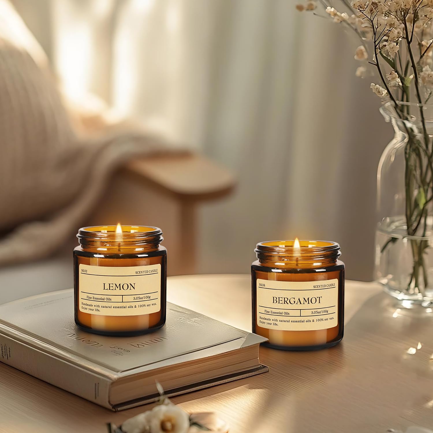 12Pack Scented Candle Set - Aromatherapy Candle Gift Set – Long Lasting Jar Candles for Men| Women, Ideal for Birthdays, Mother's Day Thanksgiving Gifts