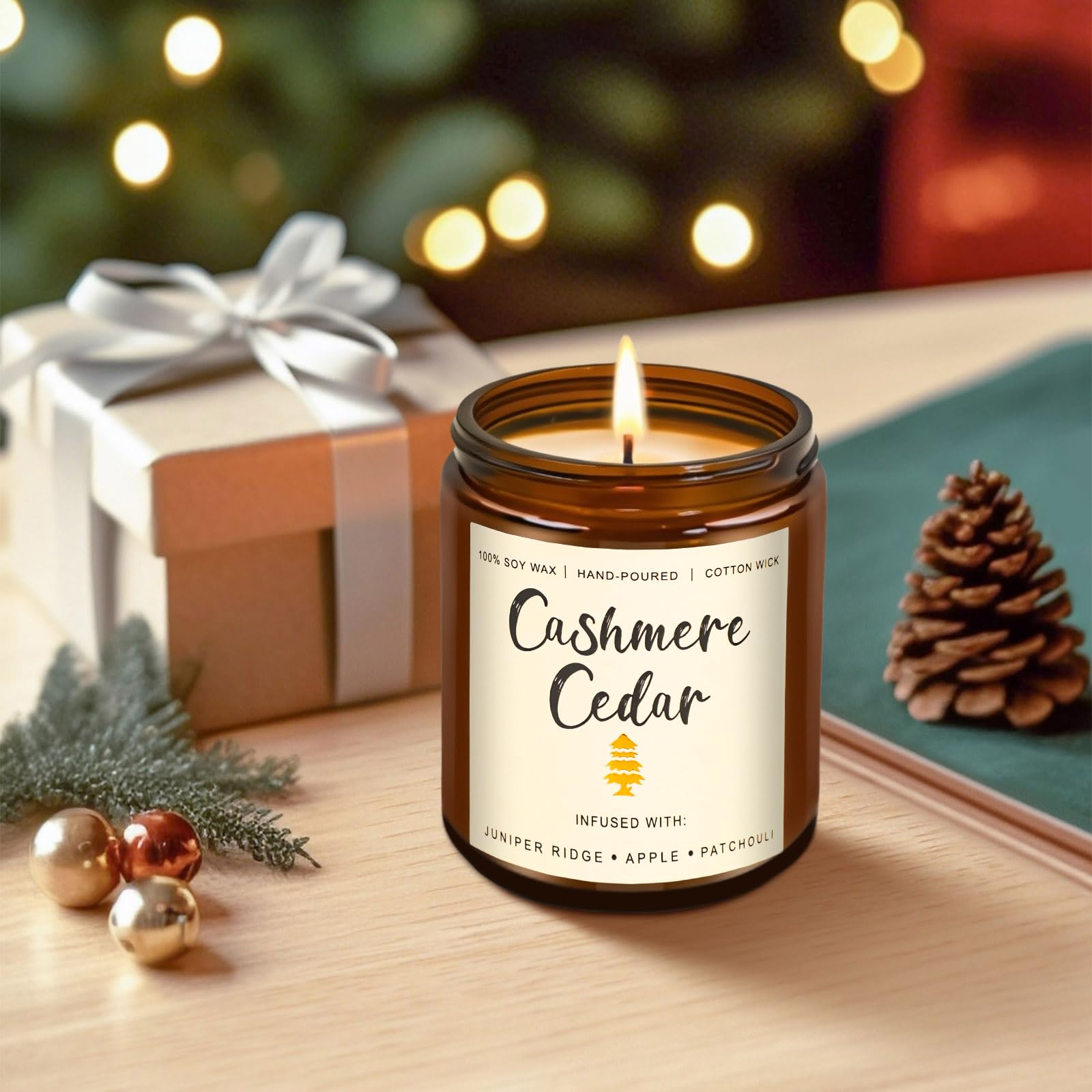 6 Pack Candles for Home Scented Aromatherapy Candle Gift Set for Women Soy Wax Long Lasting Amber Jar Candles Gift for Birthday Mother's Thanksgiving Day Present