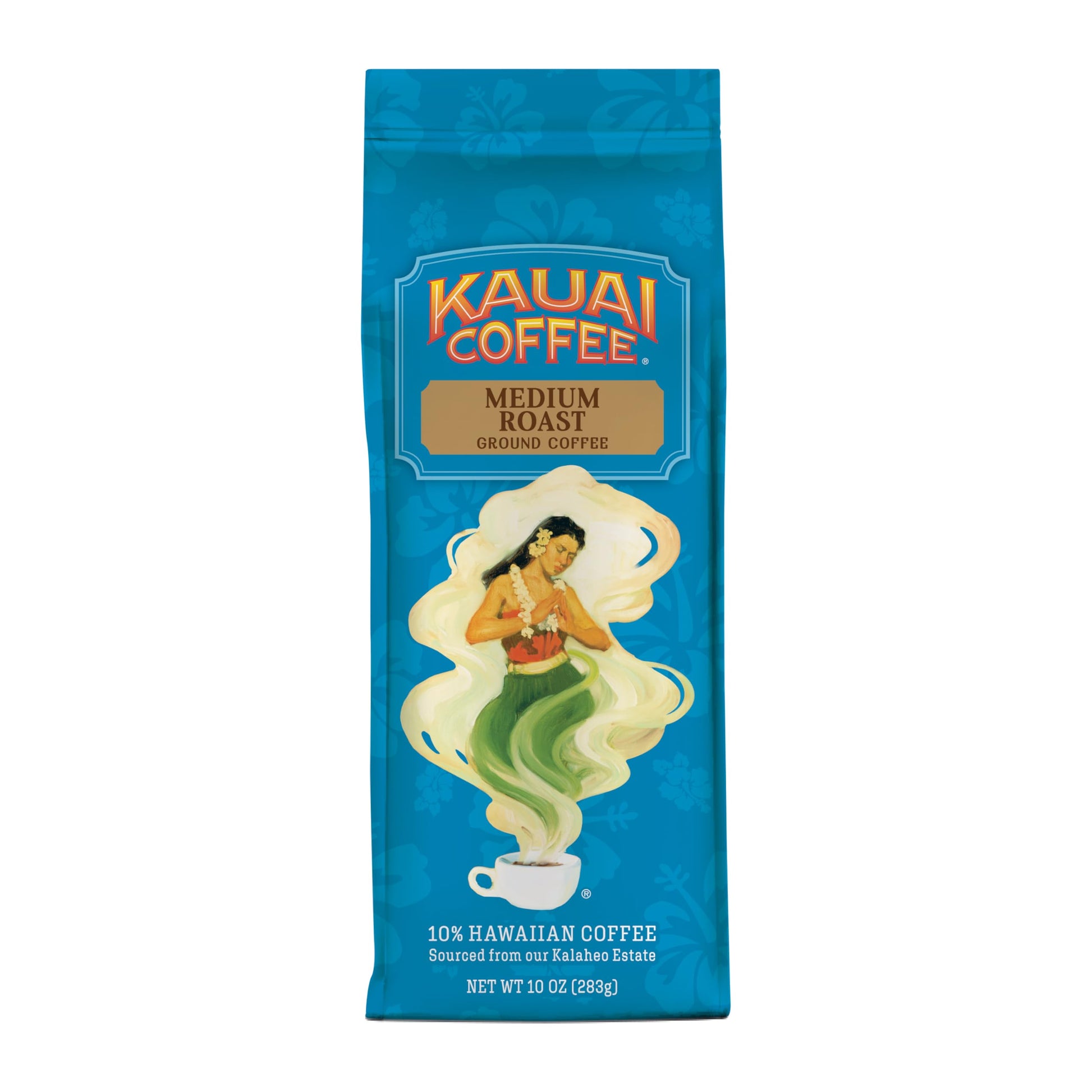 Kauai Coffee Ground Coffee – Smooth, Rich, Medium Roast – Nutty Caramel and Tropical Coconut – Arabica Coffee, 10% Hawaiian with No Bitterness – Coconut Caramel Crunch, 1 Pack of 10oz
