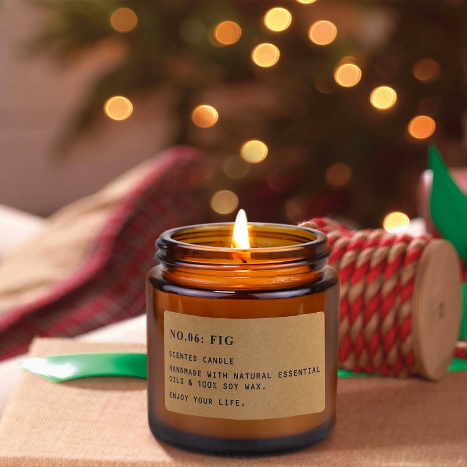 6 Pack Candles for Home Scented,Long Lasting Soy Candles for Home,Holiday Scented Candle Gift Set with Cinnamon Apple,Pumpkin Chai&Vanilla,Natural Aromatherapy Candles,Holiday Gifts for Women