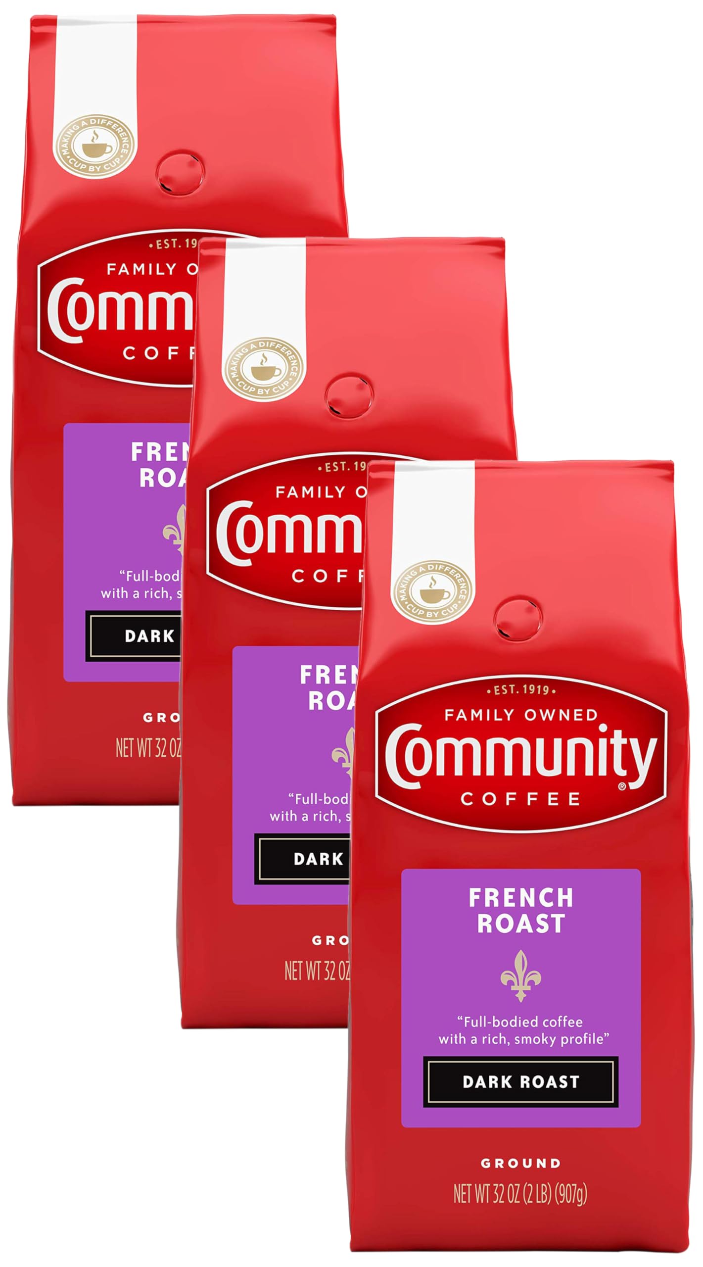 Community Coffee Signature Blend 32 Ounce, Dark Roast Ground Coffee, 32 Ounce Bag (Pack of 1)