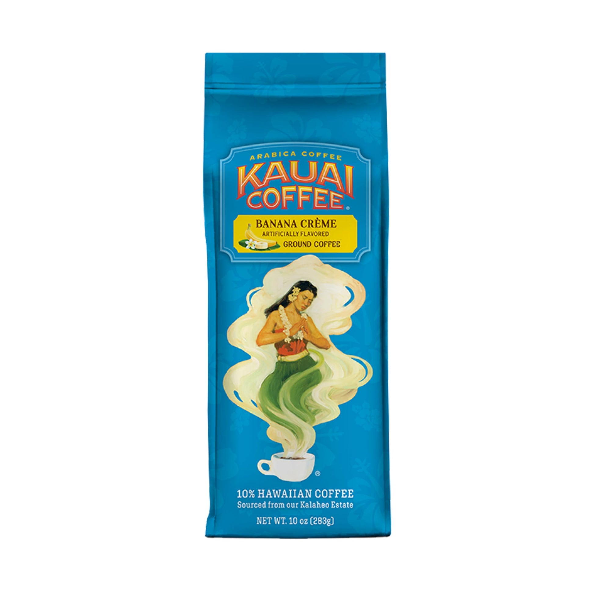 Kauai Coffee Ground Coffee – Smooth, Rich, Medium Roast – Nutty Caramel and Tropical Coconut – Arabica Coffee, 10% Hawaiian with No Bitterness – Coconut Caramel Crunch, 1 Pack of 10oz