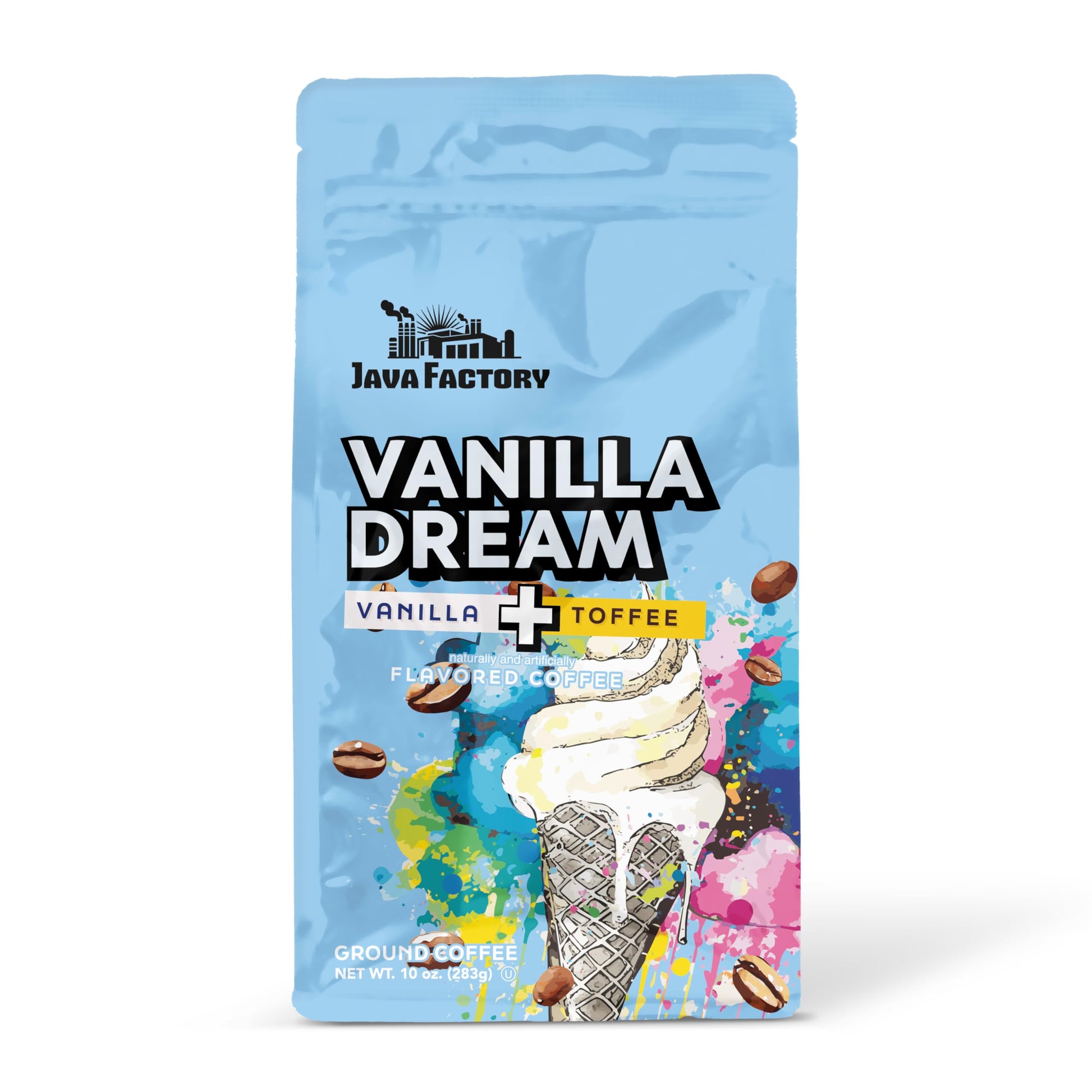 Java Factory Choconut Flavored Ground Coffee Bag – Chocolate and Coconut Brew, Made with 100% Arabica Beans - Flavor Enhanced, 10 Oz