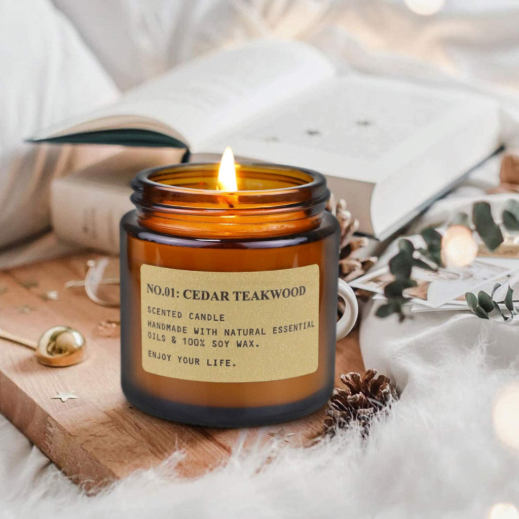 6 Pack Candles for Home Scented Aromatherapy Candle Gift Set for Women Soy Wax Long Lasting Amber Jar Candles Gift for Birthday Mother's Thanksgiving Day Present
