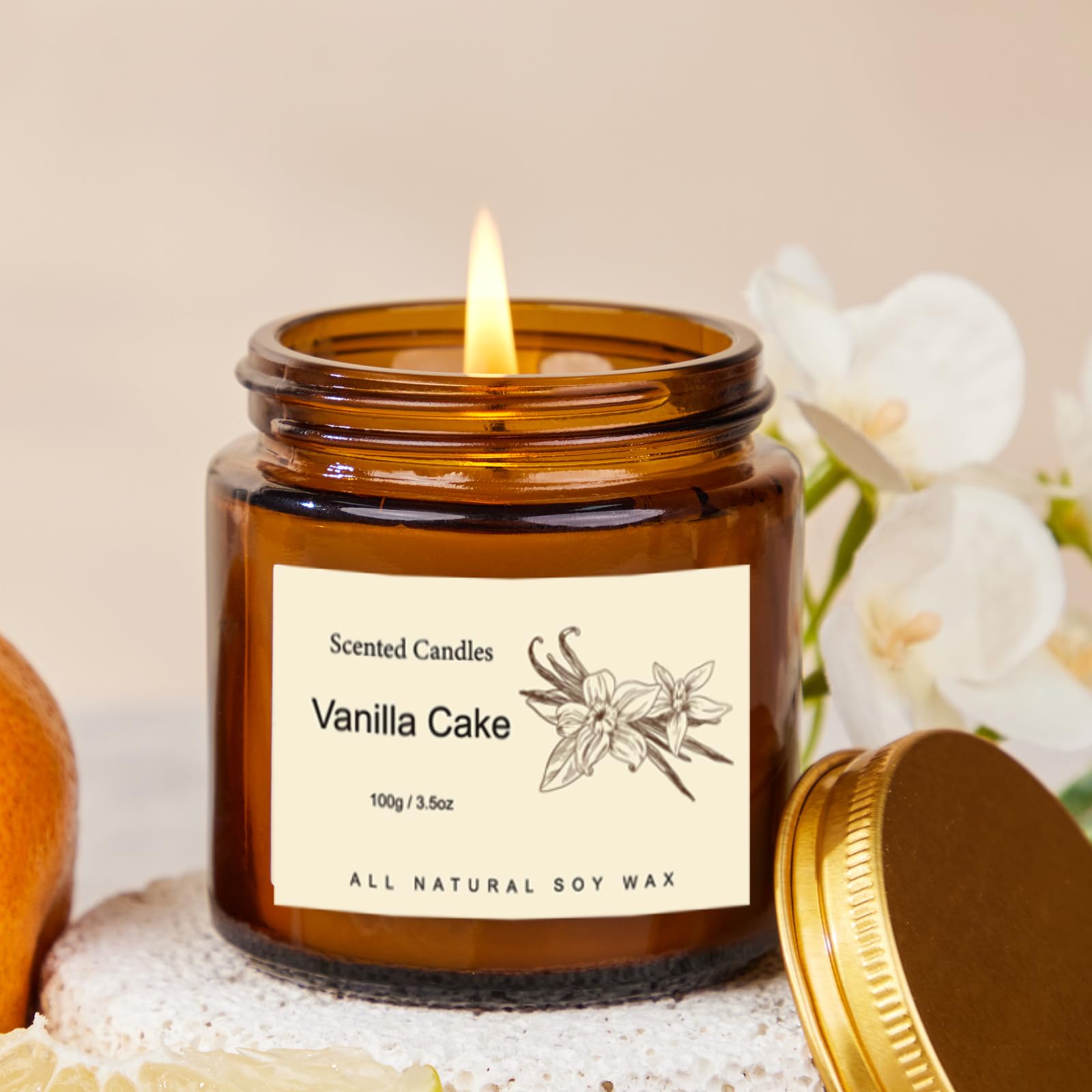 6 Pack Candles for Home Scented,Long Lasting Soy Candles for Home,Holiday Scented Candle Gift Set with Cinnamon Apple,Pumpkin Chai&Vanilla,Natural Aromatherapy Candles,Holiday Gifts for Women