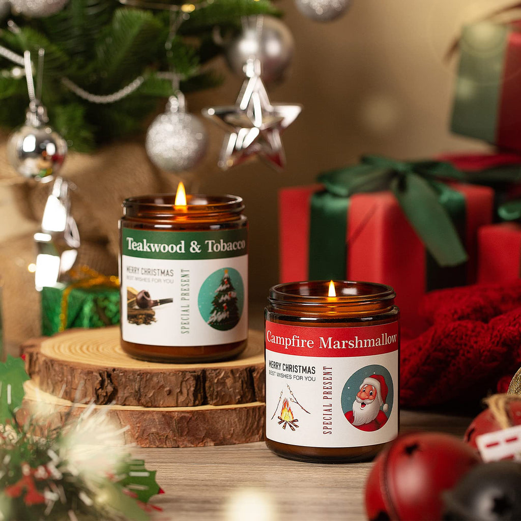 6 Pack Candles for Home Scented Aromatherapy Candle Gift Set for Women Soy Wax Long Lasting Amber Jar Candles Gift for Birthday Mother's Thanksgiving Day Present