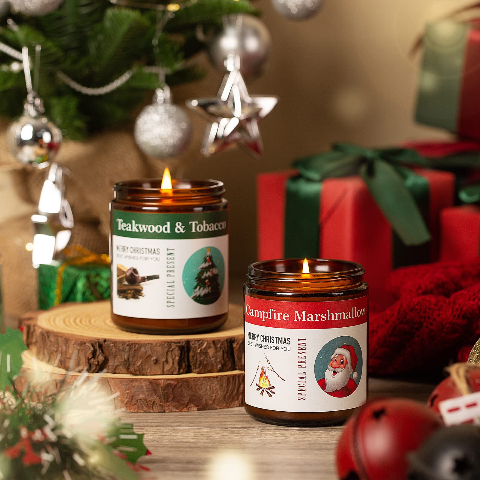 6 Pack Candles for Home Scented Aromatherapy Candle Gift Set for Women Soy Wax Long Lasting Amber Jar Candles Gift for Birthday Mother's Thanksgiving Day Present