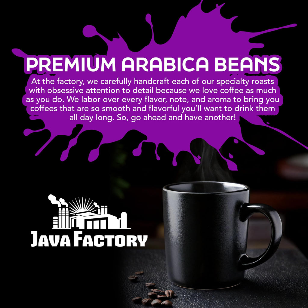 Java Factory Choconut Flavored Ground Coffee Bag – Chocolate and Coconut Brew, Made with 100% Arabica Beans - Flavor Enhanced, 10 Oz
