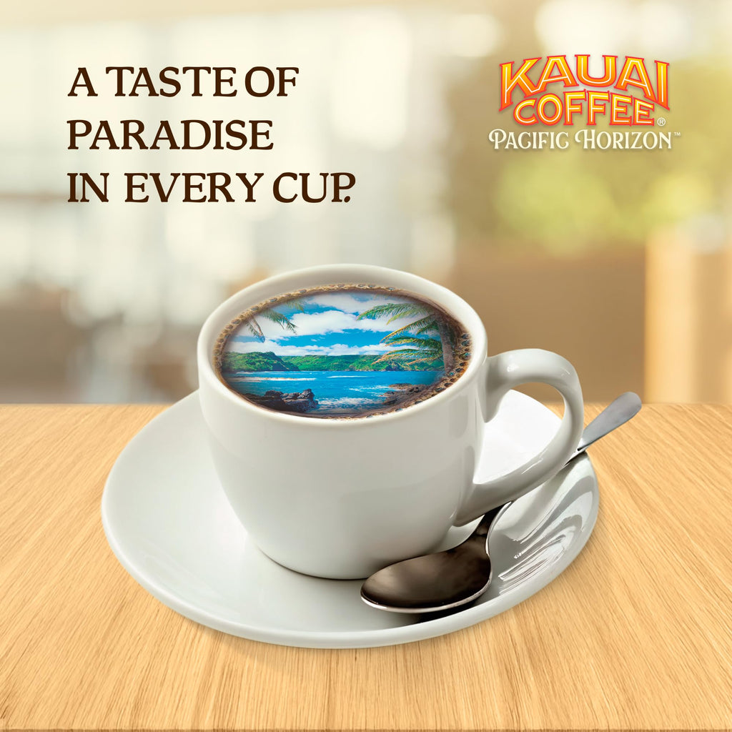 Kauai Coffee Ground Coffee – Smooth, Rich, Medium Roast – Nutty Caramel and Tropical Coconut – Arabica Coffee, 10% Hawaiian with No Bitterness – Coconut Caramel Crunch, 1 Pack of 10oz