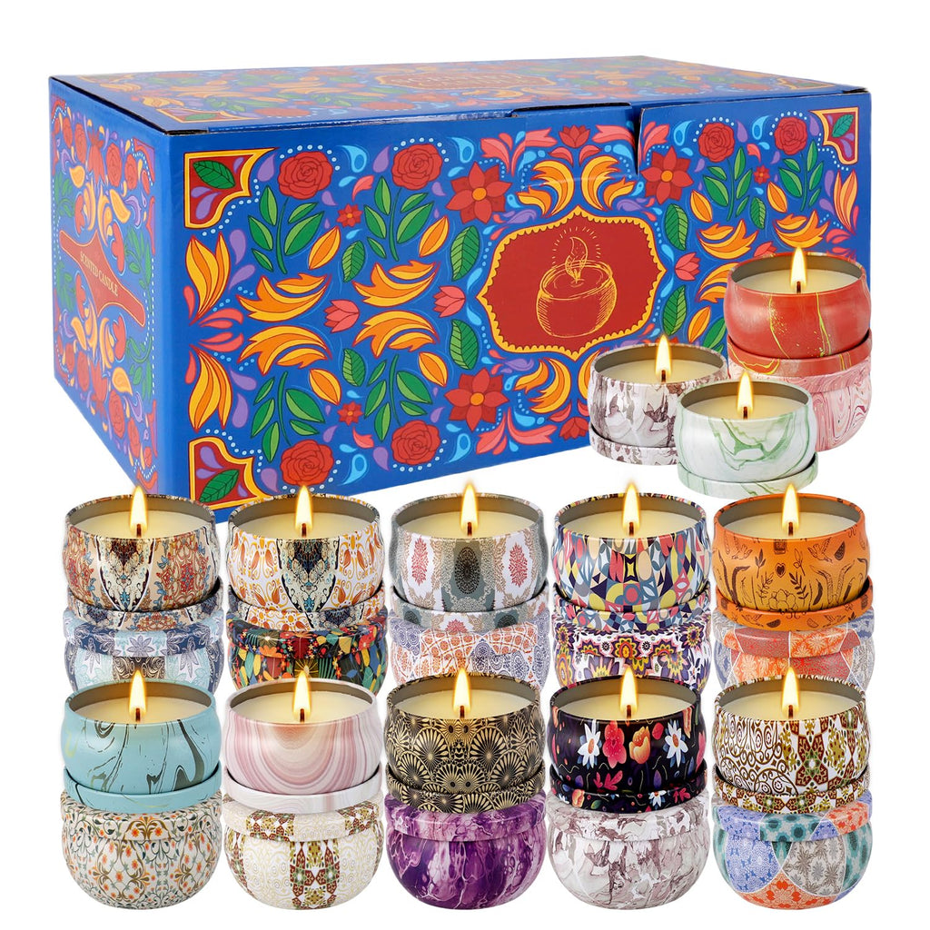 12Pack Scented Candle Set - Aromatherapy Candle Gift Set – Long Lasting Jar Candles for Men| Women, Ideal for Birthdays, Mother's Day Thanksgiving Gifts