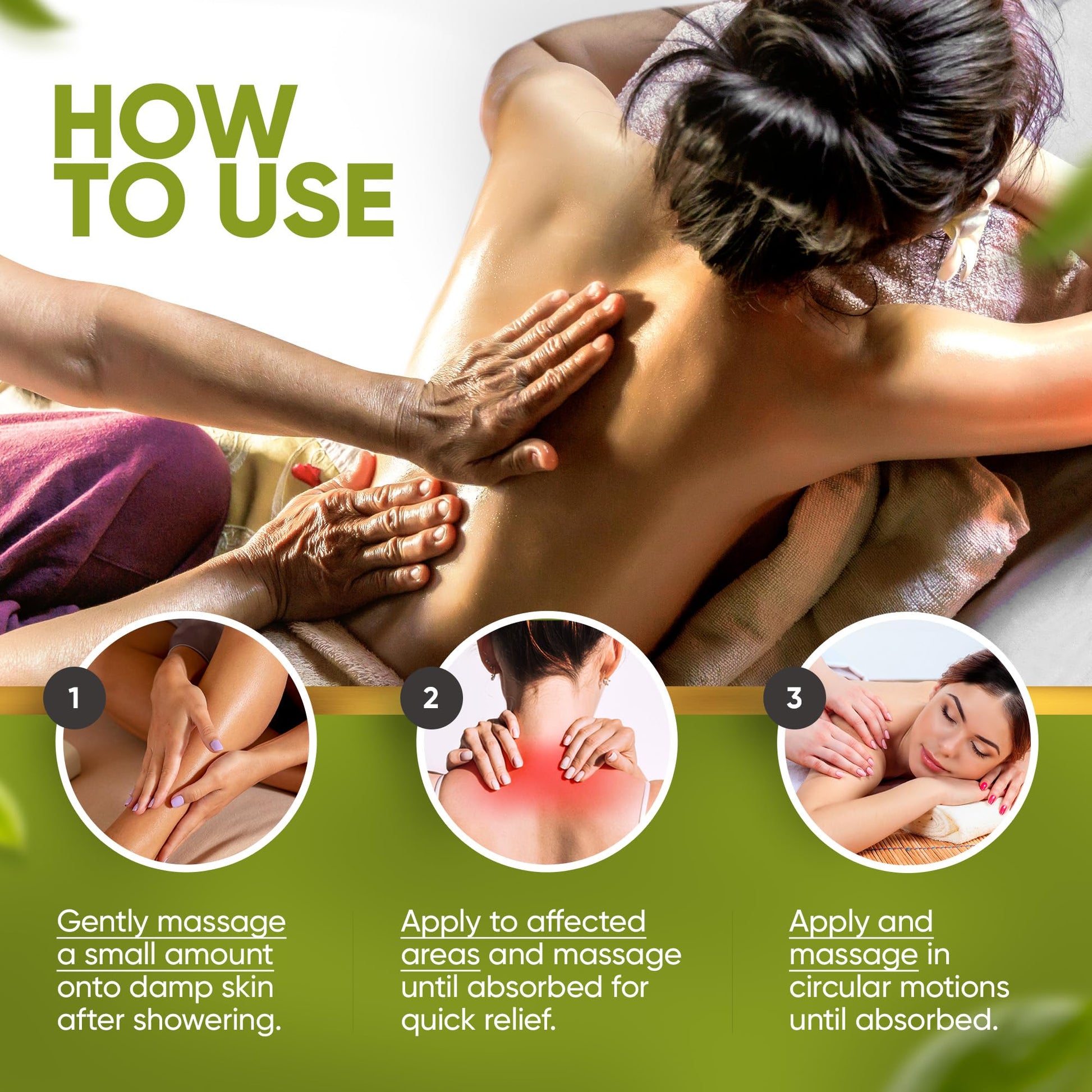 Arnica Sore Muscle Massage Oil – 100% Pure & Natural - Massage Therapy for Muscles & Joints – Body Oil Infused with Arnica Extract, Lavender, Peppermint & Chamomile Oils – 8 FL OZ