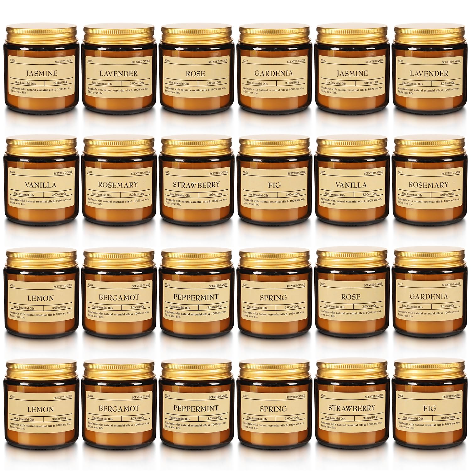 12Pack Scented Candle Set - Aromatherapy Candle Gift Set – Long Lasting Jar Candles for Men| Women, Ideal for Birthdays, Mother's Day Thanksgiving Gifts