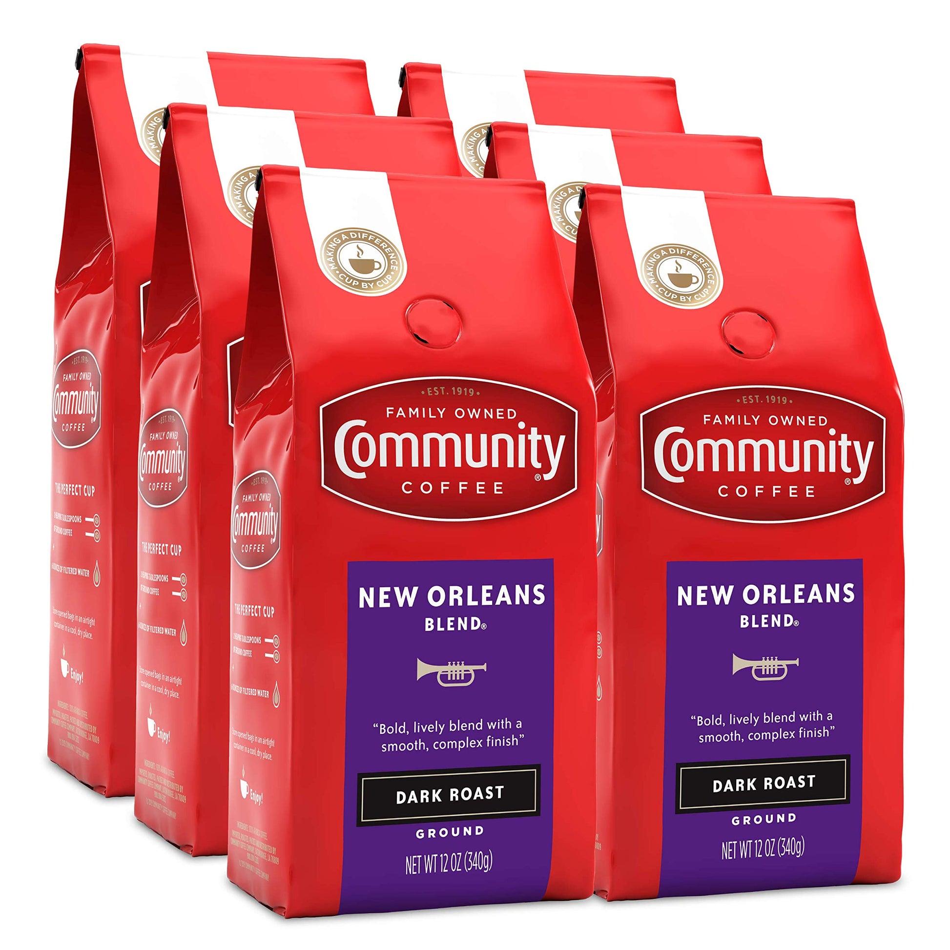 Community Coffee Signature Blend 32 Ounce, Dark Roast Ground Coffee, 32 Ounce Bag (Pack of 1)