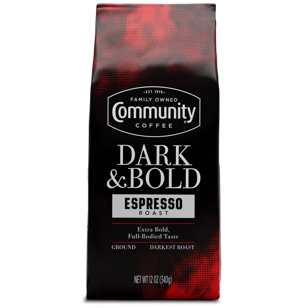 Community Coffee Dark & Bold Intense Blend, Dark Roast Ground Coffee, 12 Ounce Bag (Pack of 1)