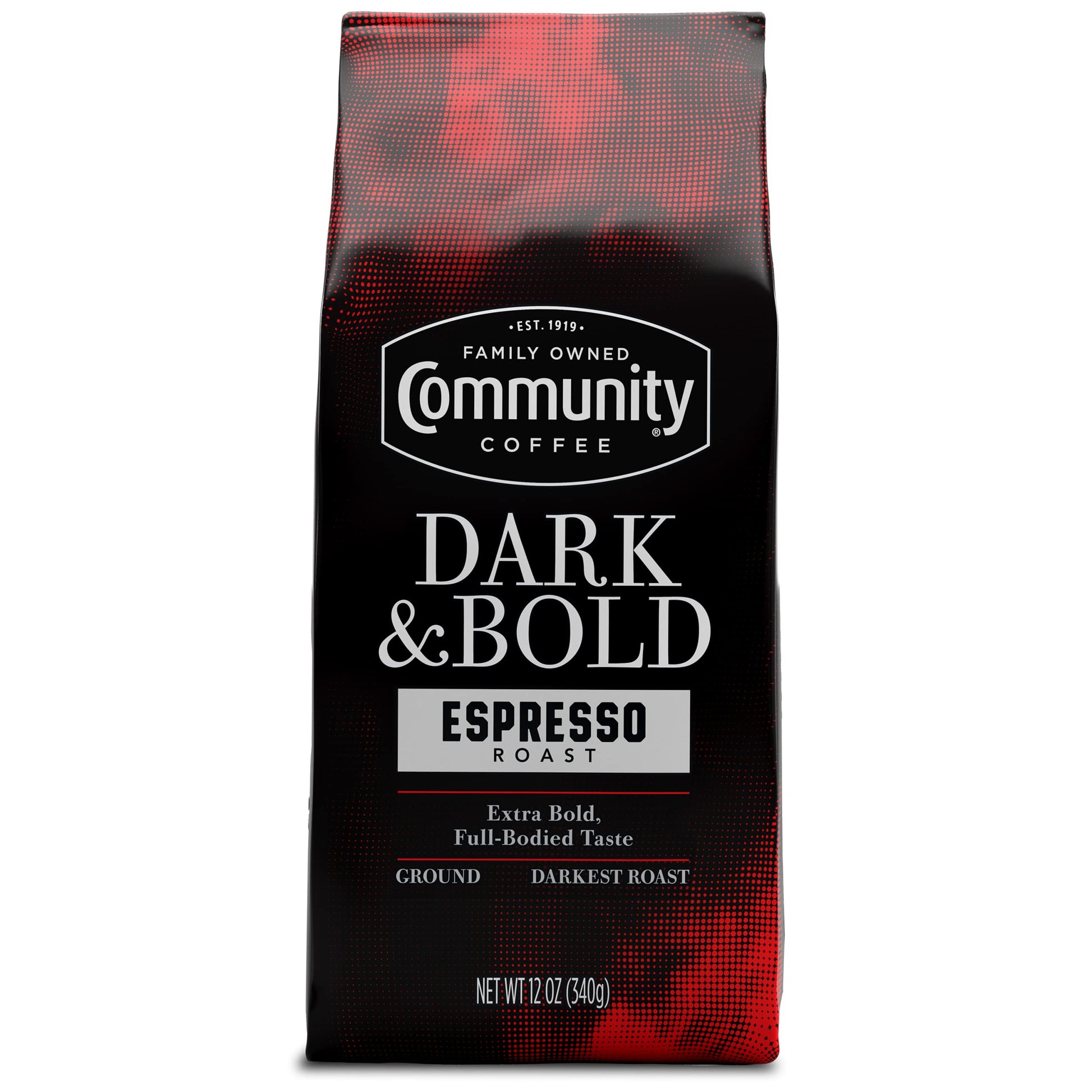 Community Coffee Dark & Bold Intense Blend, Dark Roast Ground Coffee, 12 Ounce Bag (Pack of 1)