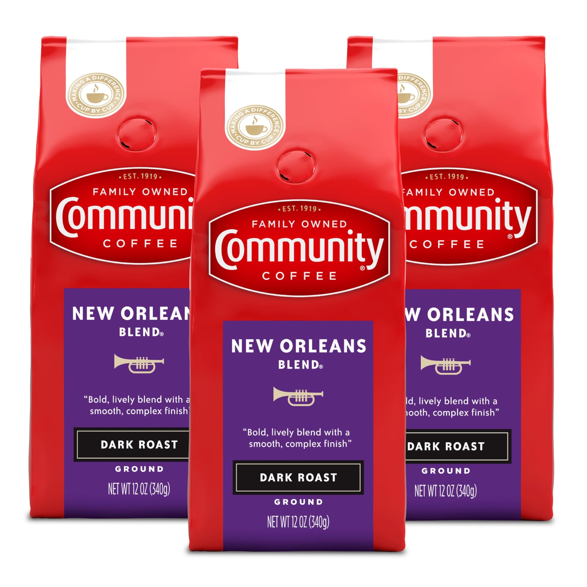 Community Coffee Signature Blend 32 Ounce, Dark Roast Ground Coffee, 32 Ounce Bag (Pack of 1)