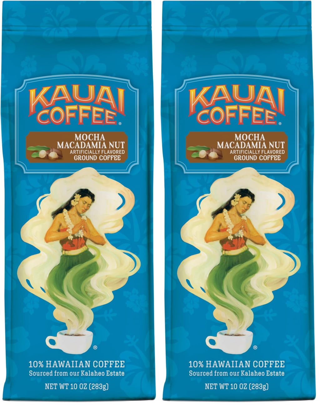 Kauai Coffee Ground Coffee – Smooth, Rich, Medium Roast – Nutty Caramel and Tropical Coconut – Arabica Coffee, 10% Hawaiian with No Bitterness – Coconut Caramel Crunch, 1 Pack of 10oz
