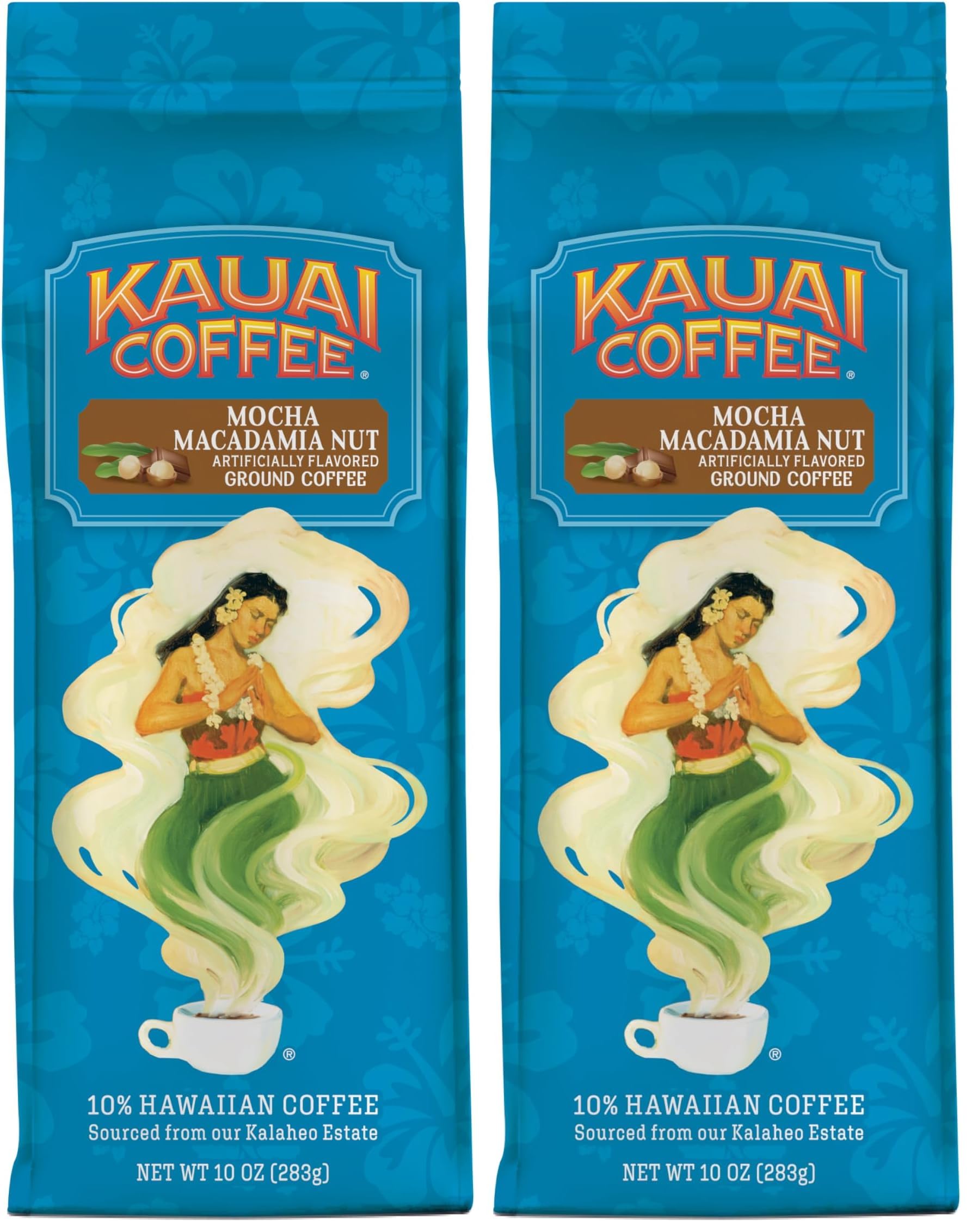 Kauai Coffee Ground Coffee – Smooth, Rich, Medium Roast – Nutty Caramel and Tropical Coconut – Arabica Coffee, 10% Hawaiian with No Bitterness – Coconut Caramel Crunch, 1 Pack of 10oz