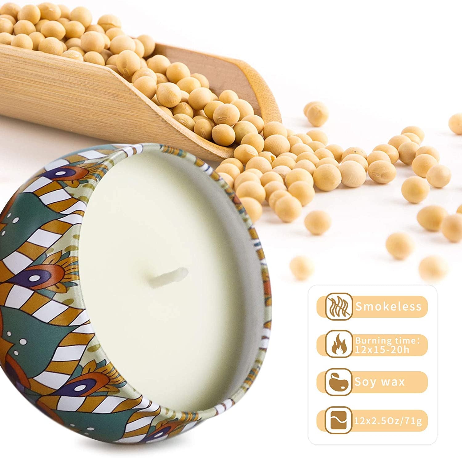 Candles Gifts for Women, 12 Pack Soy Wax Candles for Home Scented, Birthdays Tha