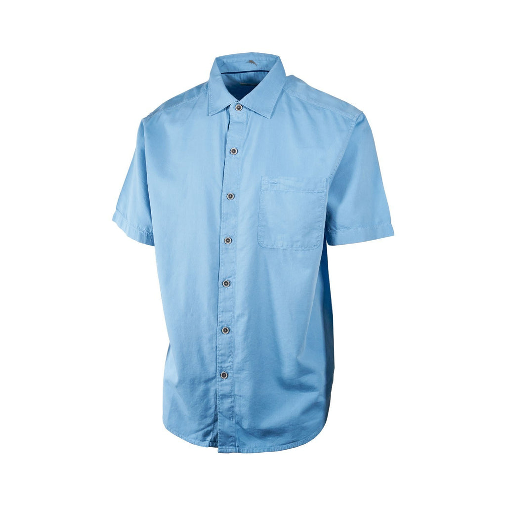Tommy Bahama Men's Shirt Salty Seas Marlin Logo Specially Treated Pocket S/S