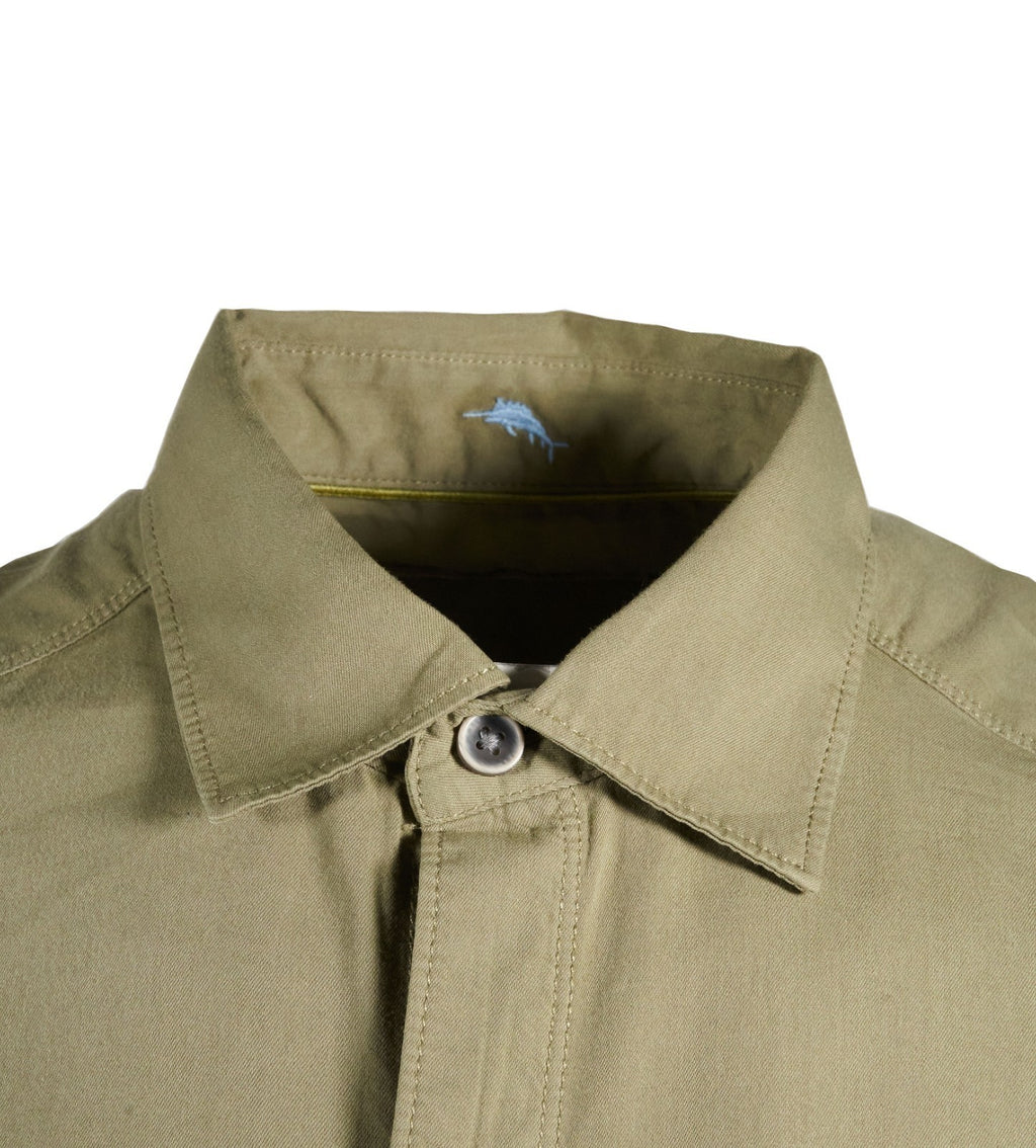 Tommy Bahama Men's Shirt Salty Seas Marlin Logo Specially Treated Pocket S/S