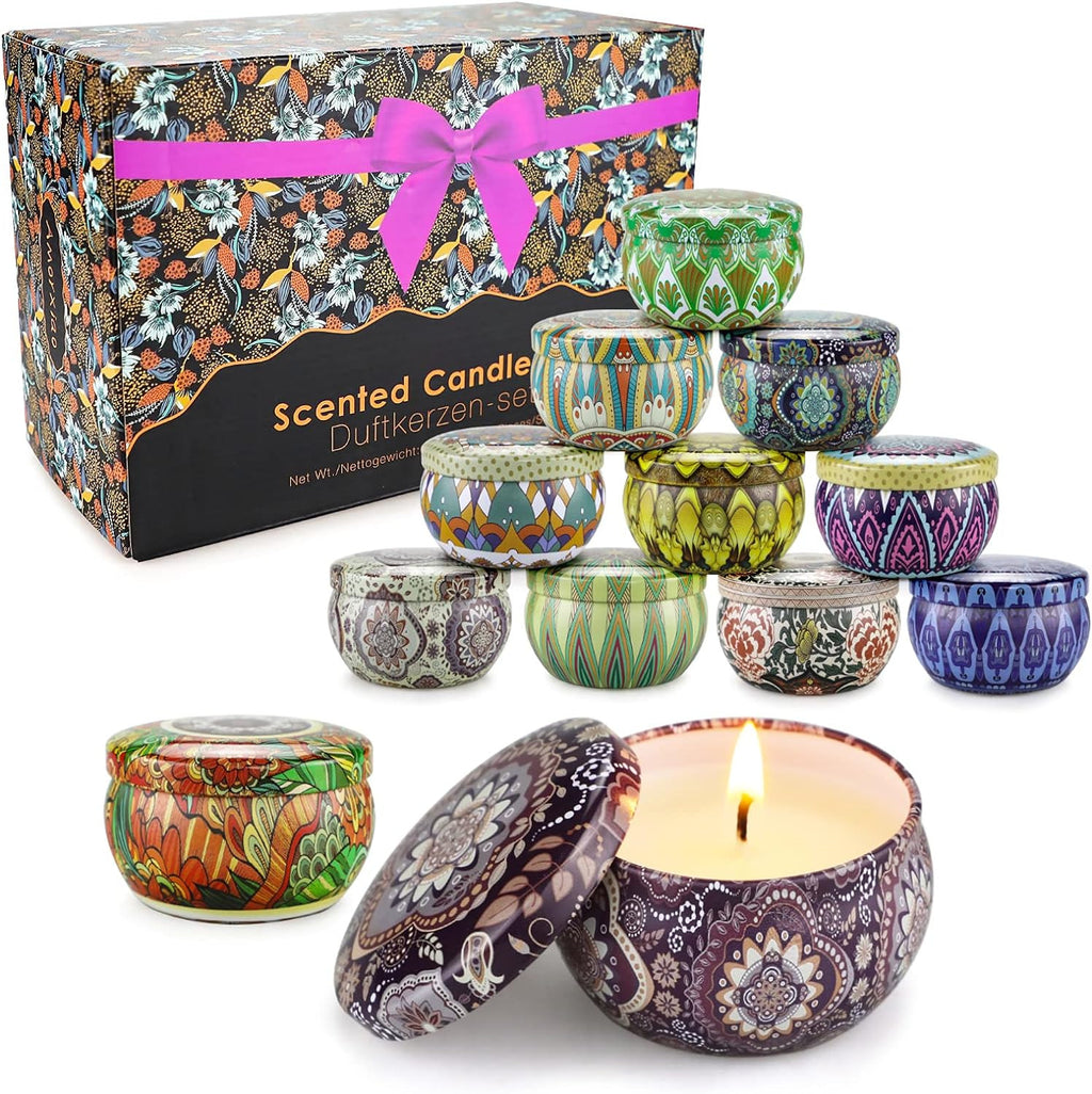 Candles Gifts for Women, 12 Pack Soy Wax Candles for Home Scented, Birthdays Tha