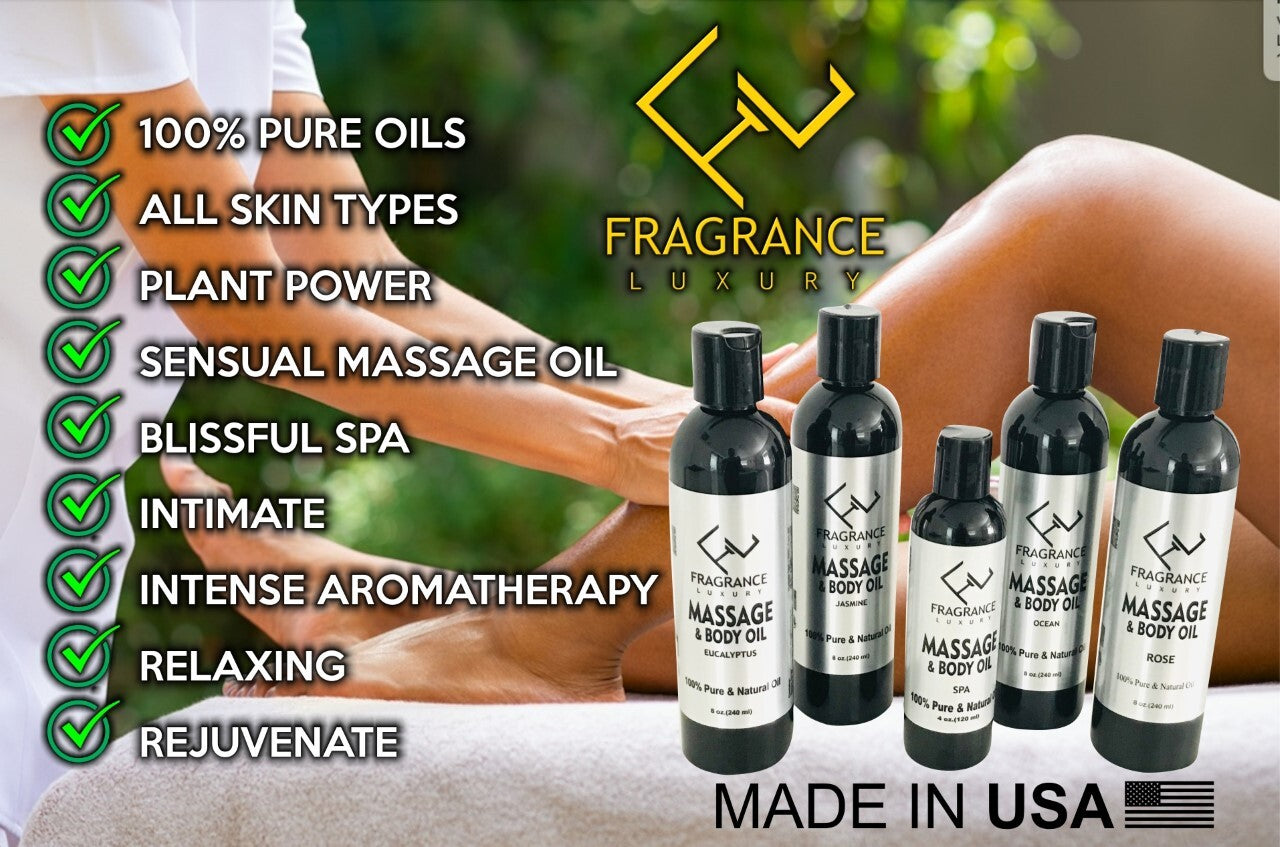 Massage & body Oil Scent Rejuvenates Relaxing Sensual Lotions Hydrates Skin
