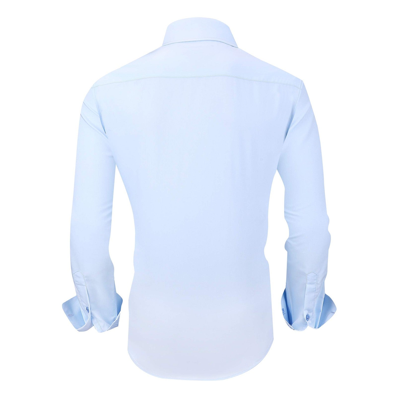 Mens Dress Shirts Wrinkle Free Regular Fit Stretch Rayon Button Down Shirt,Bl...