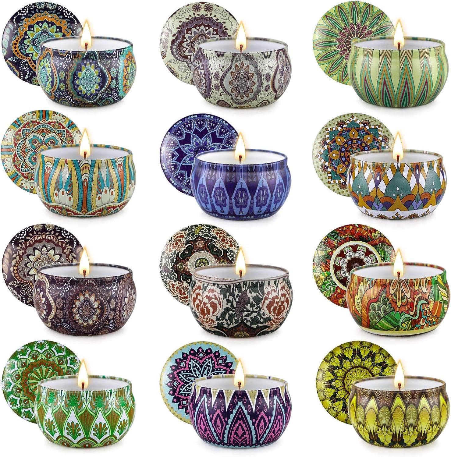 Candles Gifts for Women, 12 Pack Soy Wax Candles for Home Scented, Birthdays Tha