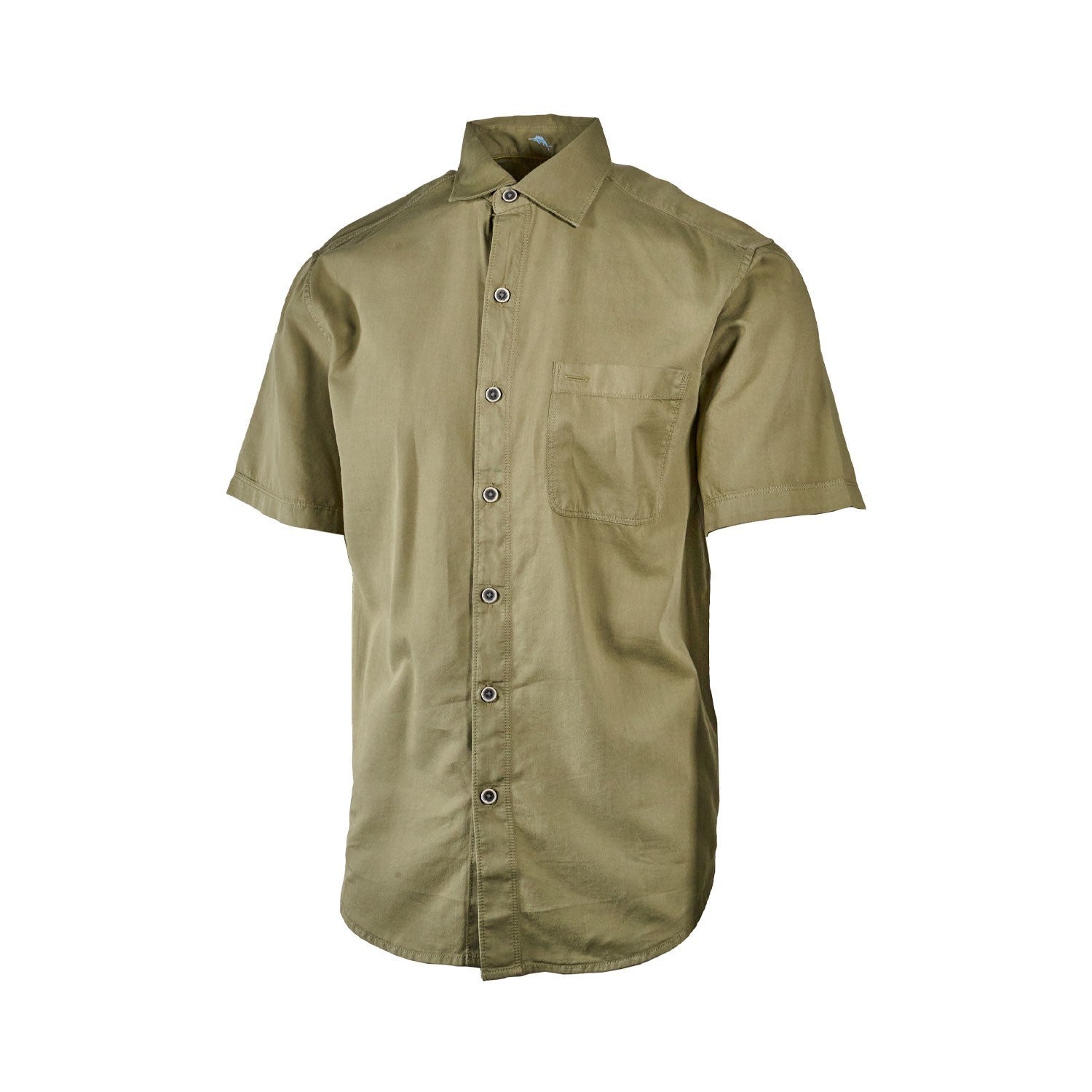 Tommy Bahama Men's Shirt Salty Seas Marlin Logo Specially Treated Pocket S/S